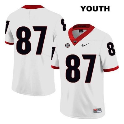 Youth Georgia Bulldogs NCAA #87 Tyler Simmons Nike Stitched White Legend Authentic No Name College Football Jersey GMK8754VW
